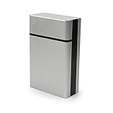 Tinksky Cigarette Case Lightweight Aluminium Silver Cigarette Box Cigar Protective Cover (Silver)