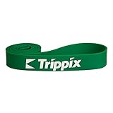 Trippix Loop Stretch Pull Up Assist Band Home Gym Workout for Fintness Injury Recovery Physio Therapy 41x1.7x0.18 50-125 lb Green for a Single Unit