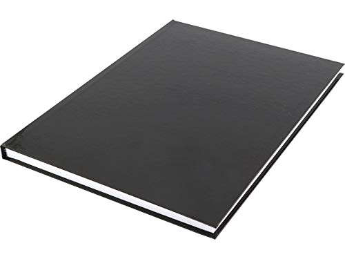 Kangaro Sketchbook A4 Blank Hard Cover 80 Sheets 100 g Black Pack of 5 29.4 x 21.3 x 1.4