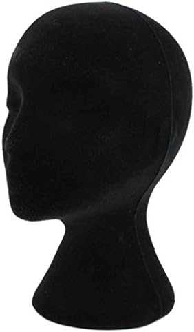 Level Great Female Styrofoam Foam Mannequin Manikin Head Model Wigs Glasses Display Stand Black