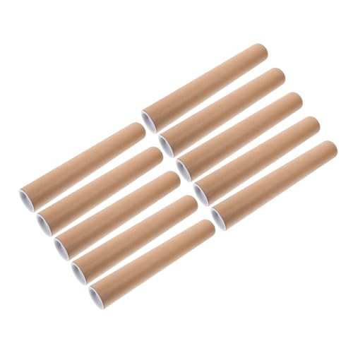 Veemoon 10Pcs Paper Mailing Tube Kraft Tube for Shipping Storing Posters Artwork Crafts Design with End Caps for Secure and Protection