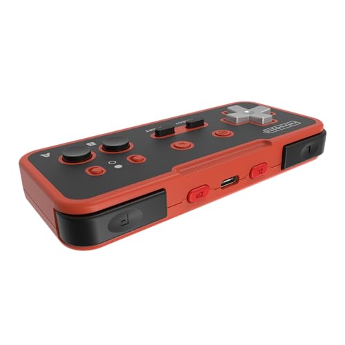Retro-Bit Origin8 2.4 GHz Wireless Controller For Nintendo Switch & NES - USB & NES receivers included - Red & Black 3