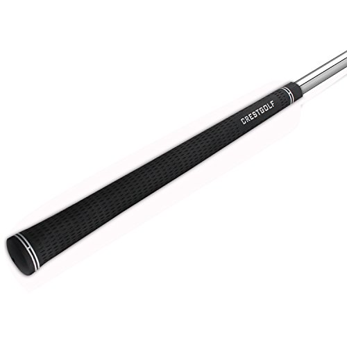 Kofull CRESTGOLF Golf Club Grips-13pcs,Anti-slip Rubber 4 Color available Unisex for Golf Iron & Wood (black)