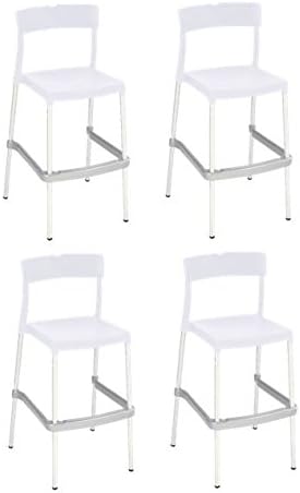Tensai Barcelona Bar Stool - White - Set of 4