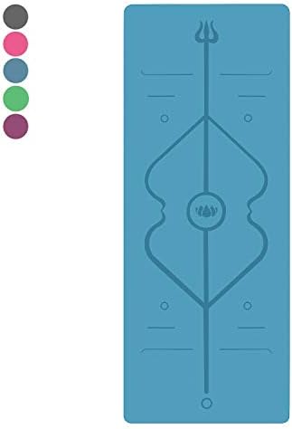 RaoRanDang Yoga Mat Super Grippy with Sustainable Rubber Alignment Guides Yoga Mat with Great Cushion and Support Non-Slip Yoga Mat (Five Colors)