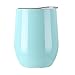Stainless Steel Wine Glasses, 9 OZ Vacuum Break Resistant Outdoor Drinkware - Type Heat Preservation Cup Great Tumbler for Red Wine, Cocktail and Nonalcoholic Beverages (Blue Light Green)