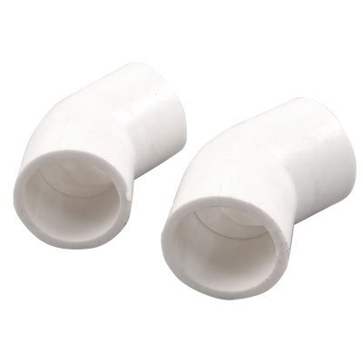 sourcing map 5 Pcs 20mm to 20mm 45 Degree PVC Pipe Slip Fitting Elbow Connectors