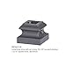 Satin Black 16.3.19 Flat Base Shoes for 1/2 inch Square Iron Balusters for Stair Remodel, Box of 10