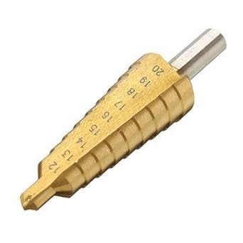 Generic 12-20mm 8mm Shank HSS Titanium Coated Step Drill Bit