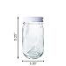 12 Pack Clear Glass Old-Fashioned Jars With Metal Lid (with seal) 16oz