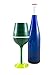 Top Shelf Tennis Wine Glass, 15oz, Green