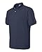 Hanes mens 5.2 oz. 50/50 ComfortBlend EcoSmart Jersey Knit Polo(054X)-Navy-L