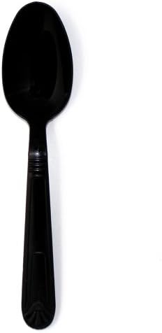 GEN HYBS Heavyweight Cutlery, Spoons, 6 1/2", Polypropylene, Black (Case of 1000)