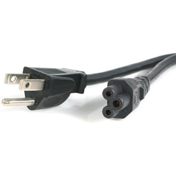 StarTech.com 6 ft Standard Laptop Power Cord - NEMA 5-15P to C5 - 6ft NEMA 5-15P to IEC 320 C5 Power Cable - 3 Prong Laptop Power Cord