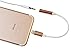 iPhone 7 Adapter, Mertlin Lightning to Headphone Jack, Adapter for iPhone 7 and iPhone 7 Plus, Headphone Jack Adapter with Aluminium Casing, [No Phone Calls, No Credit Card Reader], Rose Gold