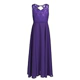 FEESHOW Big Girls Floral Lace Dress Junior Bridesmaid Wedding Party Graduation