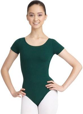 Capezio Dance Girls' Short Sleeve Leotard CC400C (Set of 2),Hunter,US M