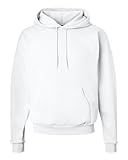 Hanes mens 7.8 oz. ComfortBlend EcoSmart 50/50 Pullover Hood(P170)-White-S