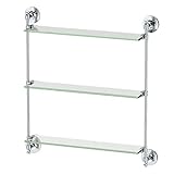 Gatco 1394 Premier 3-Tier Wall Glass Shelf, Chrome