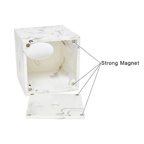 Jung Ford Square Tissue Box Cover, Facial Napkin Holder for Bathroom Living Room Office, Marble-Imitated Made of Resin - Thumbnail 2