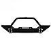 Black Textured Front Bumper Rock Crawler W/inch for 1987-2006 Jeep Wrangler TJ/YJ (Use Factory Bolts)