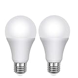Aukora Dusk to Dawn Light Bulbs - 7W E26/E27 Sensor Lights Bulbs with Auto Switch Outdoor/Indoor LED Lighting Lamp for Porch Front Door Garage Basement (Cool White, 2 pack)