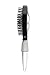 Qwik-Clean Brush - Easy Clean Retractable Bristles and Detangling Oval Brush for Curly, Straight and Thick Hair - Wet and Dry Hair - Black