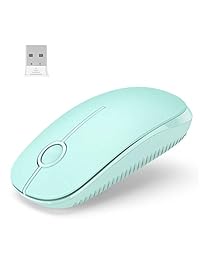 Vssoplor - Ratón inalámbrico, 2,4 G, delgado, portátil, con nano receptor para portátil, PC, ordenador portátil y ordenador