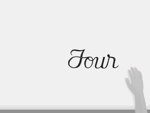 Montague Metal Products Large Script House Number, Four