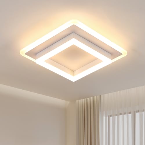 DELIPOP Ceiling light LED Moderna 30W 3600LM, 3000K Ceiling light White | Square Ceiling Chandelier for Bedroom Living Room Hallway