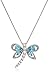 Sterling Silver Multi Gemstone Dragonfly Pendant Necklace, 18