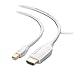 Cable Matters Mini DisplayPort to HDTV Cable in White 6 Feet - Thunderbolt and Thunderbolt 2 Port Compatible