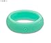 QALO Women's Rubber Silicone Ring, Classic Silicone Wedding Ring for Women, Breathable, Durable Engagement Silicone Band, 5.5mm Wide 2.5mm Thick, Aqua Foxfire, Size 7