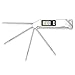 TedGem Cooking Thermometer, Digital Instant Read Food Meat Thermometer, Digital Electronic BBQ Thermometer with Collapsible Internal Probe (Silver)