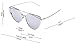 GAMT Mirrored Cat Eye Sunglasses Metal Frame Flat Lens Women Sunglasses