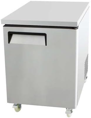 27.5" Undercounter Stainless Steel Single 1 Door Refrigerator Restaurant