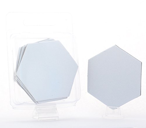 Value Pack of 8 - Dry Erase - Reusable - Blank 2" Hexagon Hex Board Game Chits Tiles Counters Markers DIY D&D