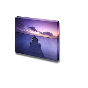 Canvas Prints Wall Art - A Tranquil Sunset Over a Lake in The Netherlands | Modern Wall Decor/Home Decoration Stretched Gallery Canvas Wrap Giclee Print. Ready to Hang - 12" x 18"