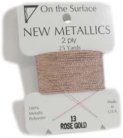 On The Surface Metallic Embellishment Thread 25 Yards ROSE GOLD