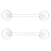 Ruifan 14G 16mm Clear Flexible UV Acrylic Shaft Straight Tongue Rings Barbells or Nipple Piercing Retainer Pack of 10