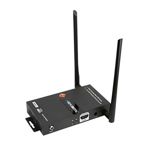 J-Tech Digital HDbitT Series 1X2 Wireless HDMI Extender 200ft Dual Antenna Supporting Full HD 1080p with HDMI Loop Output IR Passthrough Receiver Only [JTECH-WEX200R]