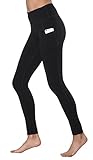 HKJIEVSHOP High Waist Yoga Pants, Pocket Yoga Pants Tummy Control 4 Way Stretch Running Pants Workout Leggings