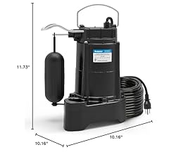 Acquaer 1/3 HP Submersible Sewage/Effluent