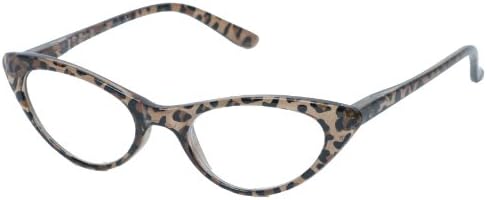 Womens Cateye Reading Glasses Clear Lens Readers (1.50, TORTISE CLEAR LENS)