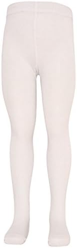 Ivior Style Little Girls Opaque Microfiber Tights II made In USA (Off White, 4-6)
