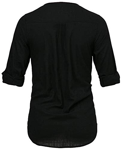 2 THWEI+Henley+Sleeve+Casual+T+Shirt