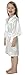 JOYTTON Kids' Satin Rayon Kimono Robe Bathrobe Nightgown (6,White)