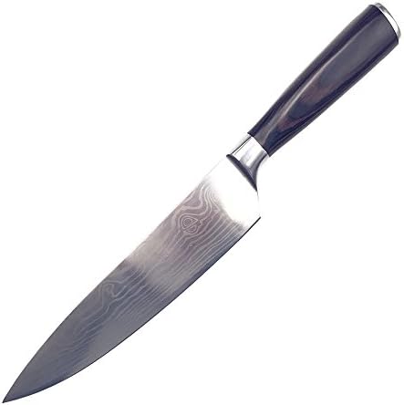 STARIMCARBON Professional 8 inch Chef Knife German Stainless Steel Kitchen Knife in Gift Box| Sharp Blade, Ergonomic Anti-Slip Handle Wear Resistant Anti Corrosion Slicing Knife For Pro &amp; Home Pattern
