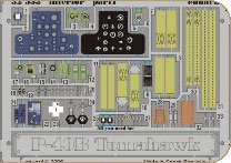 Eduard Accessories 32553 Model Making Accessories P-40B Tomahawk Interior for Trumpeter Kit