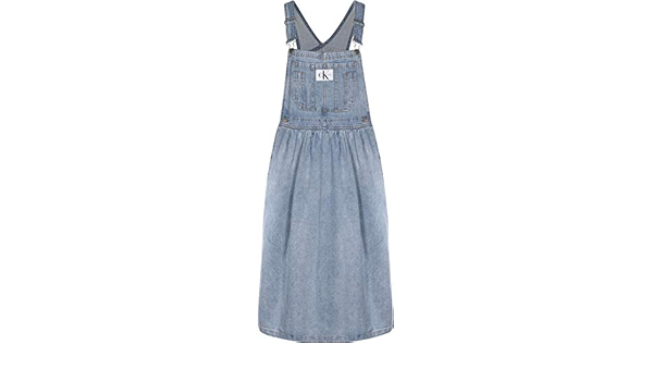 calvin klein iconic dungaree dress